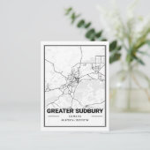 Grotere kaart van de stad Sudbury Ontario Canada (Staand voorkant)