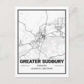 Grotere kaart van de stad Sudbury Ontario Canada (Voorkant)