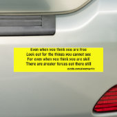 Grotere krachten bumpersticker (Op auto)