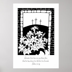 "Grotere liefde" (John 15:13) Poster
