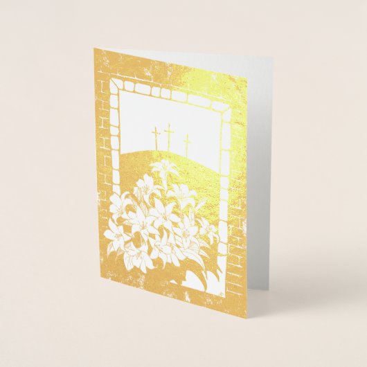 "Grotere Liefde" Pasen groet Johannes 15:13 Folie Kaarten (Voorkant)