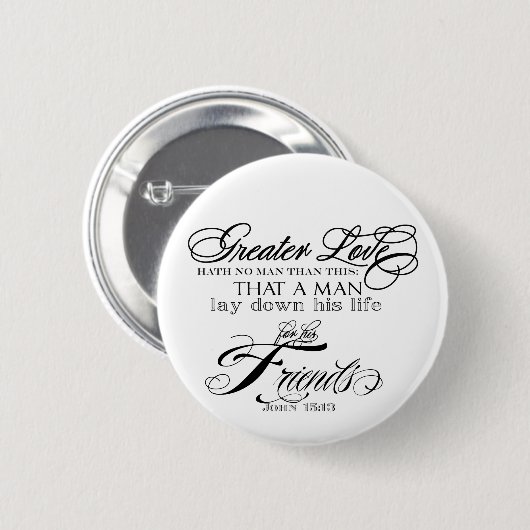 Grotere liefde ronde button 5,7 cm (Voorkant /achterkant)