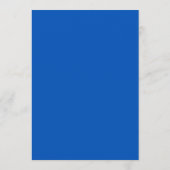 Grotere Menu Kaart - Kobalt Blauw & Wit Rozen (Achterkant)