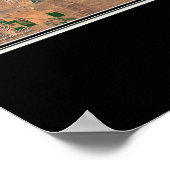 Grotere Phoenix Arizona van ruimtesatellietkaart Poster (Hoek)