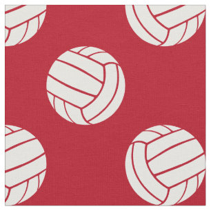 grotere polka stip volleybals op rood of EENHEID k Stof