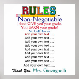 Grotere Poster Versierenterscolleges voor het lesl