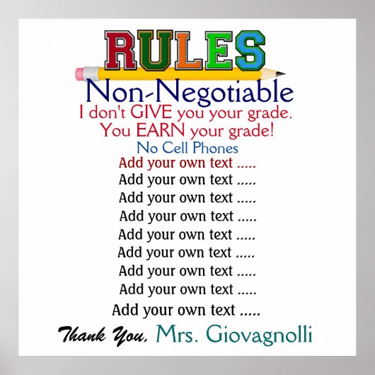 Grotere Poster Versierenterscolleges voor het lesl (Voorkant)