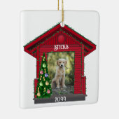 Grotere puppy rechthoekig uploaden Foto-dog Keramisch Ornament (Rechts)