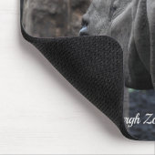 Grotere Rhinoceros met één hoorn in de dierentuin  Muismat (Hoek)