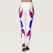 Grotere rode Leggings afdrukken wit (Achterkant)