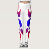 Grotere rode Leggings afdrukken wit (Voorkant)