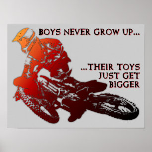 Grotere Speelgoed Dirt Bike Motocross Poster Bord