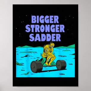 Grotere Sterkere Zaadmachine Gewichtheffen Bodybui Poster