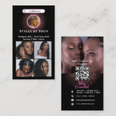 Grotere tekst vlecht Visitekaartje (Voorkant / Achterkant)