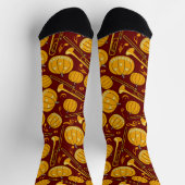Grotere Trombones Halloween pompoen patroon Sokken (Top)