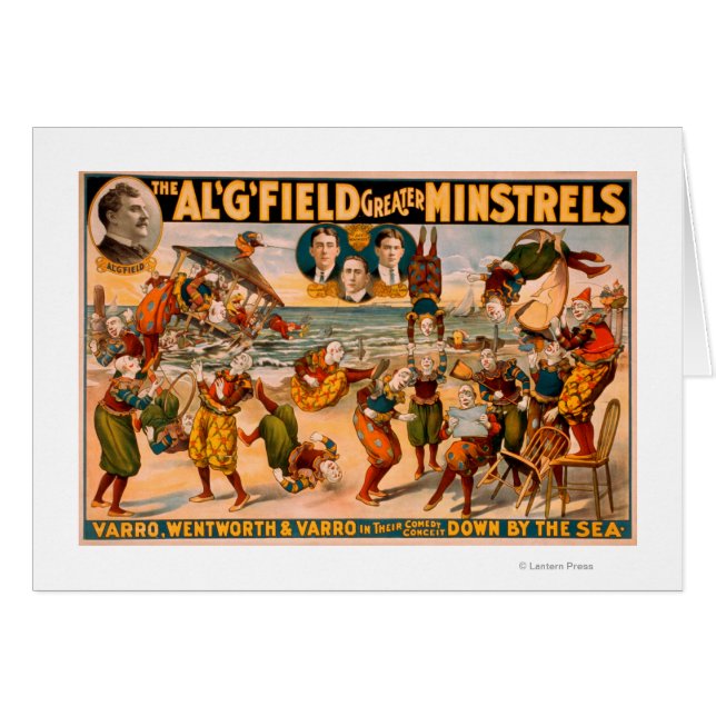 Grotere vaten - een hoop Clowns bij het strand (Voorkant Horizontaal)