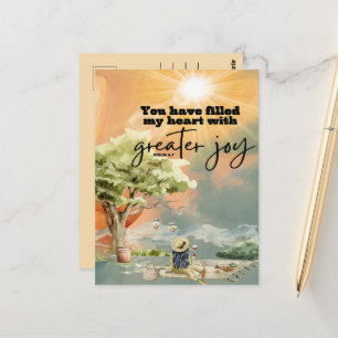 Grotere Vreugde Bijbel Verse Psalm 4 7 Briefkaart