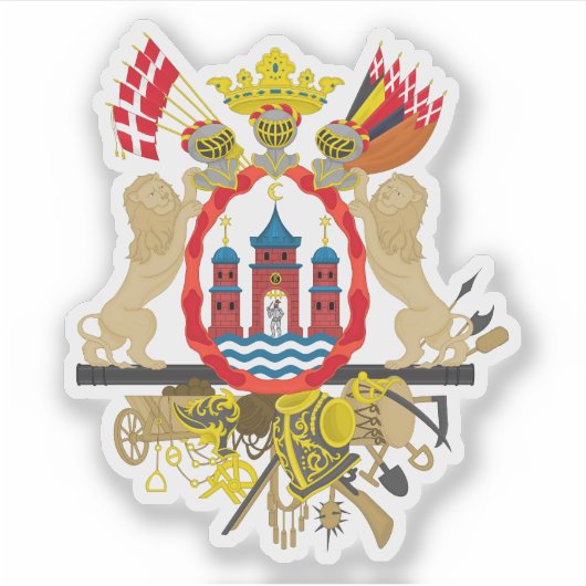 Grotere wapenschild van Kopenhagen Sticker (Voorkant)