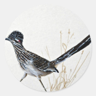 Grotere wegloper ronde sticker