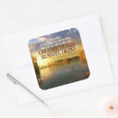Grotere werken zal hij doen Johannes 14:12 Herfst Vierkante Sticker (Envelop)