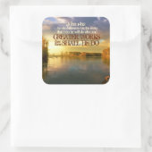 Grotere werken zal hij doen Johannes 14:12 Herfst Vierkante Sticker (Tas)