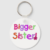 Grotere zuster Tshirts en cadeautjes Sleutelhanger (Voorkant)