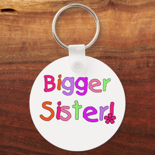 Grotere zuster Tshirts en cadeautjes Sleutelhanger (Voorkant)
