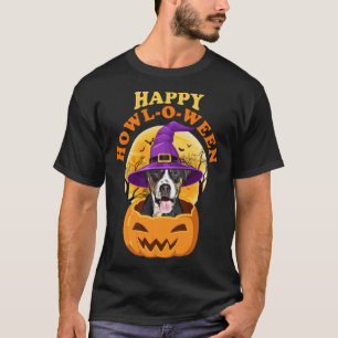 Grotere Zwitserse bergen Dog Howl-O-Ween Witch Fun T-shirt