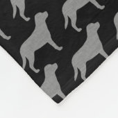 Grotere Zwitserse bergen Dog Silhouettes zwemt Fleece Deken (Hoek)