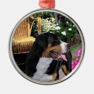 Grotere Zwitserse bergen — Dog Summer Garden Metalen Ornament
