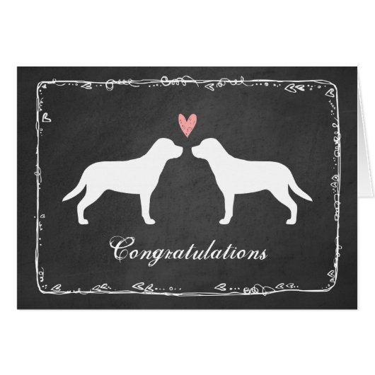 Grotere Zwitserse bergen Dogs Wedding Congrats (Voorkant Horizontaal)