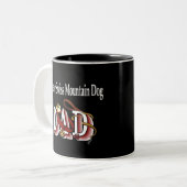 Grotere Zwitserse bergen Mok van Dog Dad (Voorkant links)
