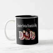 Grotere Zwitserse bergen Mok van Dog Dad (Links)