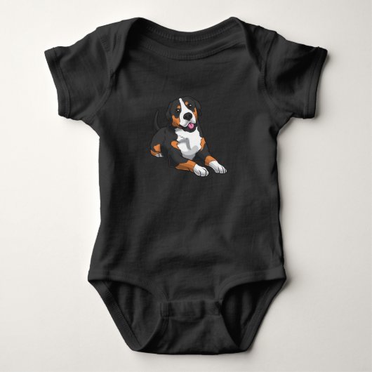 Grotere Zwitserse berghond Romper (Voorkant)