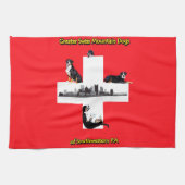 Grotere Zwitserse berghonden van de keukenhanddoek (Horizontaal)