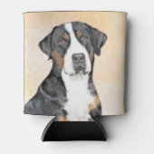 Grotere Zwitserse berghondschilderkunst - Oorspron Blikjeskoeler (Voorkant)