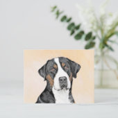 Grotere Zwitserse berghondschilderkunst - Oorspron Briefkaart (Staand voorkant)