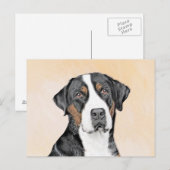 Grotere Zwitserse berghondschilderkunst - Oorspron Briefkaart (Voorkant / Achterkant)