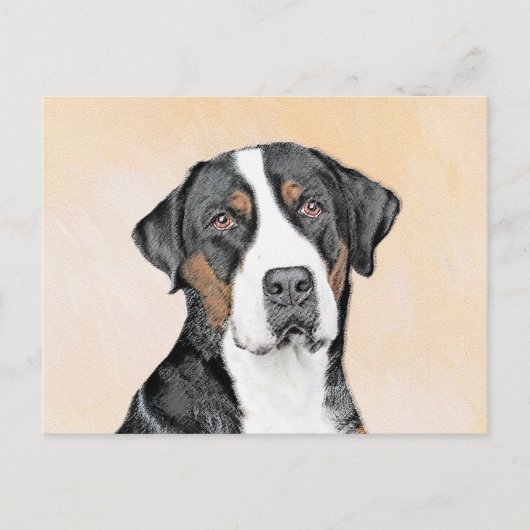 Grotere Zwitserse berghondschilderkunst - Oorspron Briefkaart (Voorkant)