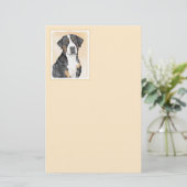 Grotere Zwitserse berghondschilderkunst - Oorspron Briefpapier (Staand voorkant)