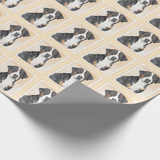 Grotere Zwitserse berghondschilderkunst - Oorspron Cadeaupapier (Hoek)