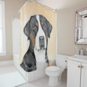 Grotere Zwitserse berghondschilderkunst - Oorspron Douchegordijn (In situ)