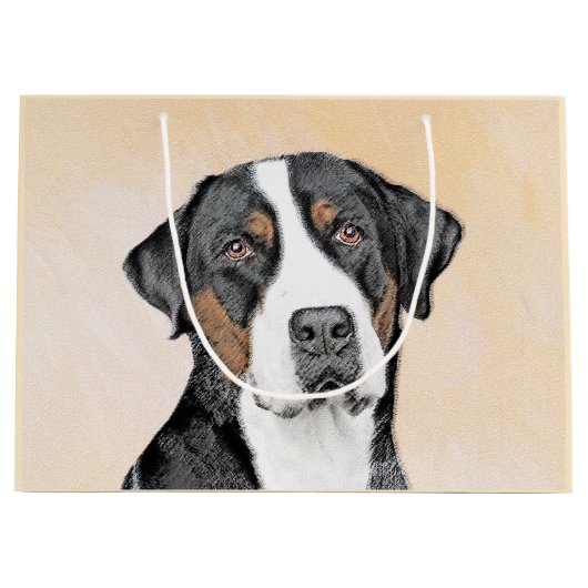 Grotere Zwitserse berghondschilderkunst - Oorspron Groot Cadeauzakje (Voorkant)