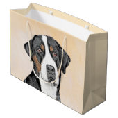 Grotere Zwitserse berghondschilderkunst - Oorspron Groot Cadeauzakje (Achterkant Gekanteld)