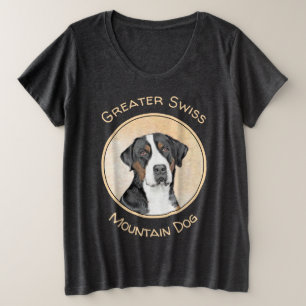 Grotere Zwitserse berghondschilderkunst - Oorspron Grote Maat T-shirt