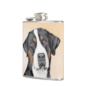 Grotere Zwitserse berghondschilderkunst - Oorspron Heupfles (Links)