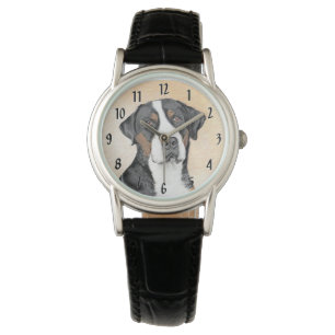 Grotere Zwitserse berghondschilderkunst - Oorspron Horloge