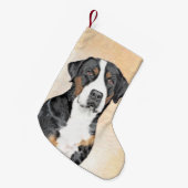 Grotere Zwitserse berghondschilderkunst - Oorspron Kleine Kerstsok (Voorkant (Hangend))