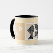 Grotere Zwitserse berghondschilderkunst - Oorspron Mok (Voorkant links)