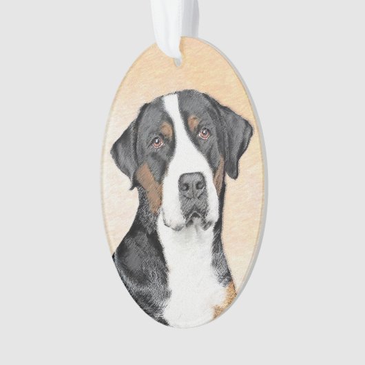 Grotere Zwitserse berghondschilderkunst - Oorspron Ornament (voorkant)